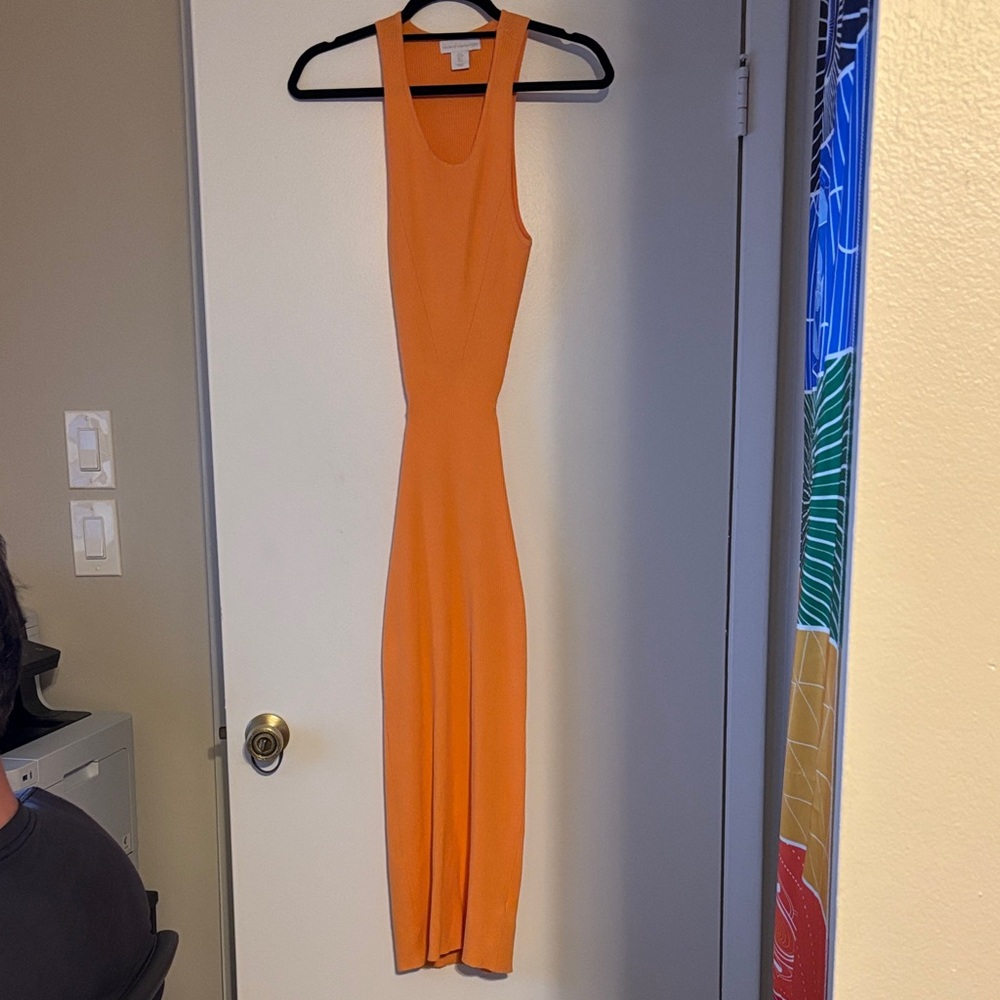 House of Harlow 1960 Vibrant Orange Midi Dress